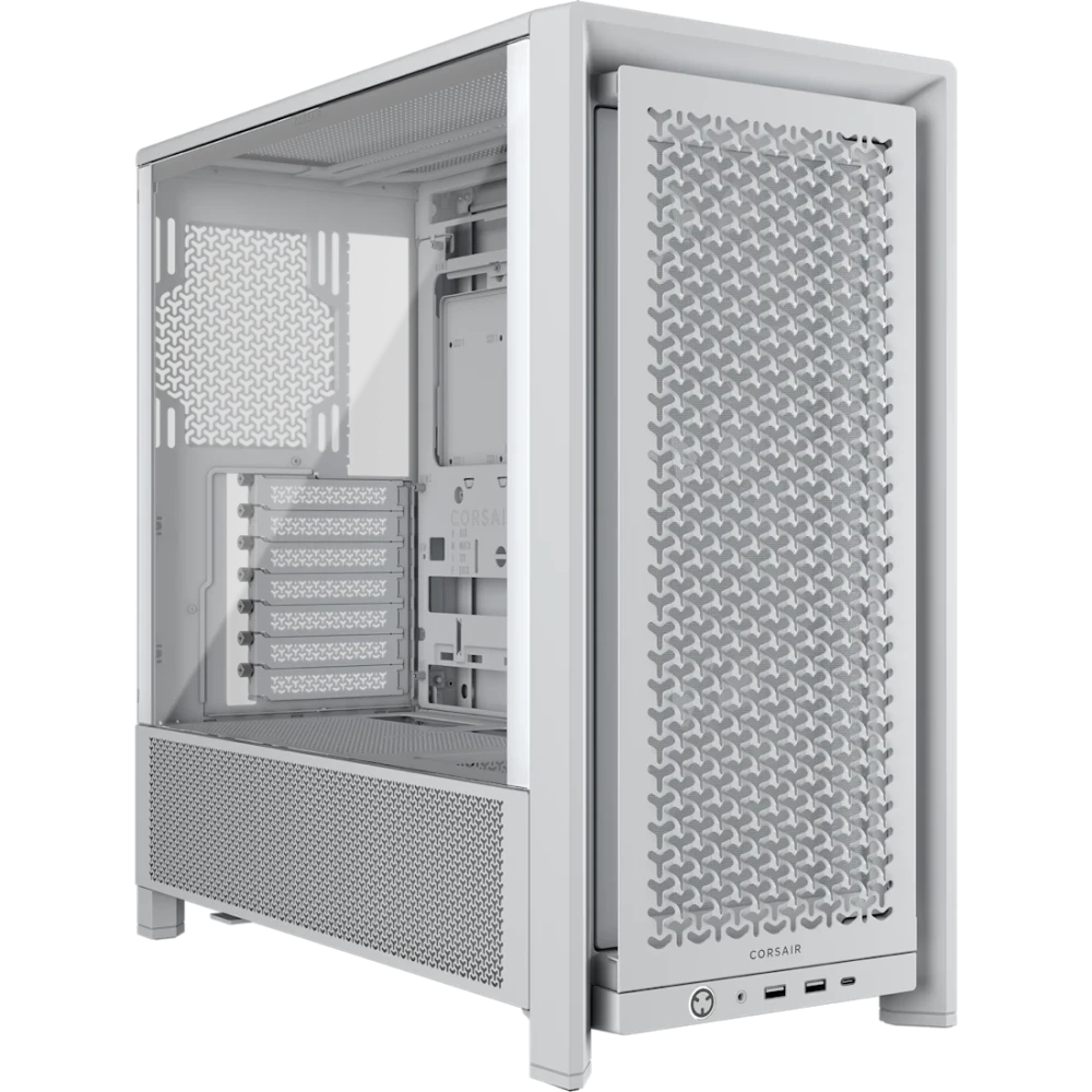 Corsair FRAME 4000D RS White TG 3xRS120 Fans ATX  Mid-Tower Case (CC-9011313-WW)