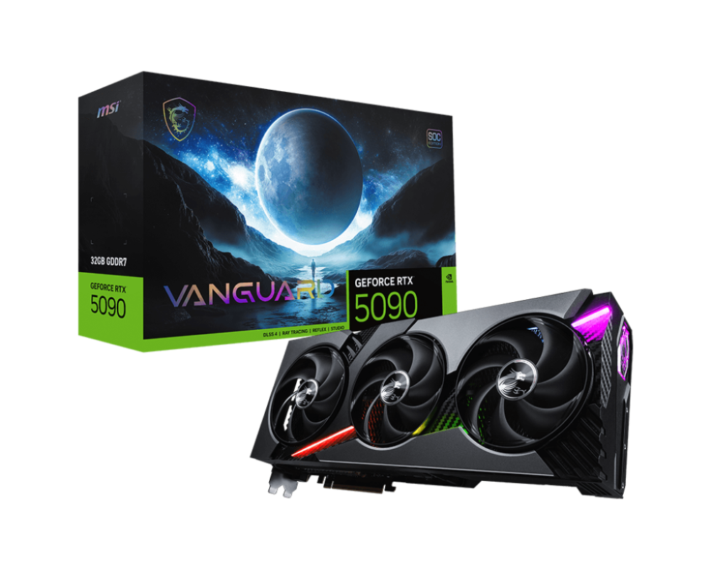 MSI GeForce RTX 5090 32G VANGUARD SOC GDDR7 PCIe 5.0 1xHDMI/3xDP Video Card (G5090-32VGS)