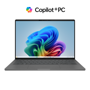 ASUS Zenbook A14 UX3407QA-DS51-CA Iceland Gray 14.0" WUXGA OLED Snapdragon X X1 26 100 Processor 32GB RAM 1TB SSD Qualcomm Adreno GPU Win11 Home 1YW/1ADP Clavier Anglais Rétro-éclairé Copilot+ PC Notebook