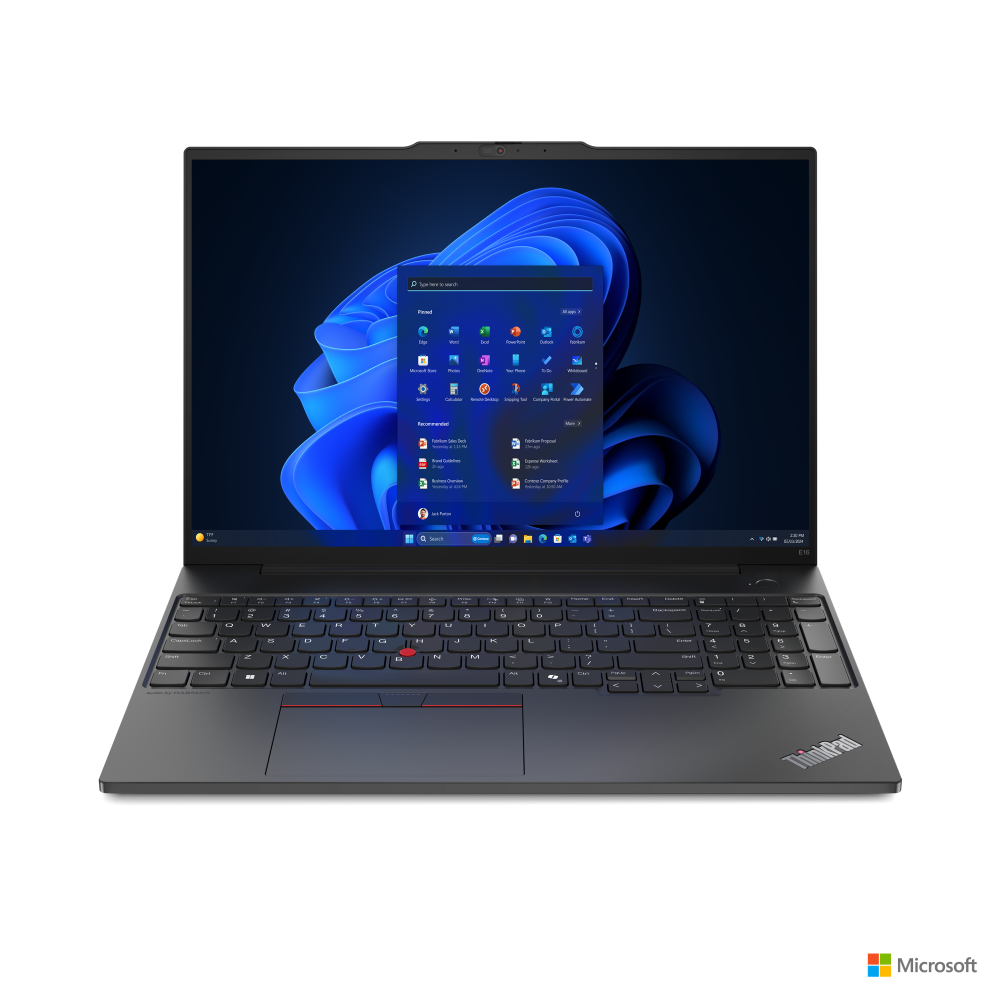 Lenovo ThinkPad E16 Gen 2 (Intel) Black 16.0" WUXGA 1920x1200 IPS Intel Core Ultra 7 155U 16GB RAM 512GB SSD Intel Graphics Win11 Pro 1YW Backlit English Keyboard Notebook (21MA0006US)