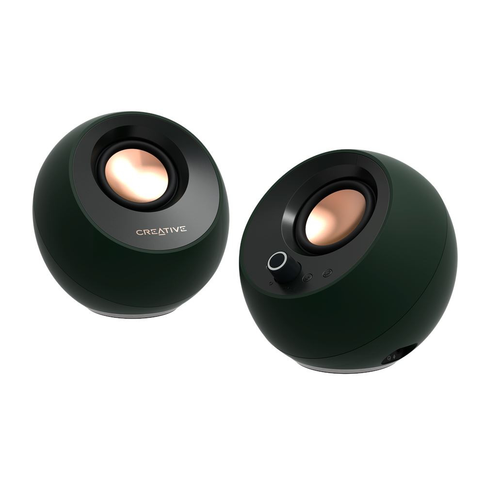 Creative Pebble Pro Black - Minimalistic 2.0 USB-C Speakers with Bluetooth 5.3 and RGB Lighting (51MF1710AA001)
