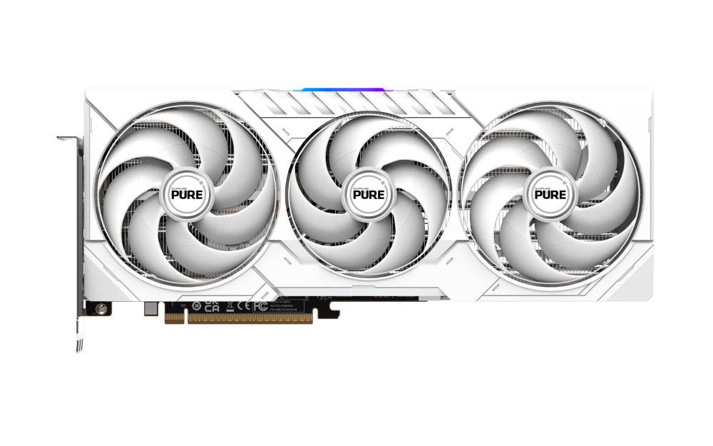 Sapphire PURE Radeon RX 9070 XT 16GB GDDR6 PCIe 5.0 x16 2xHDMI/2xDP White Video Card (11348-02-20G)