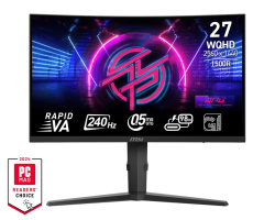MSI MPG 275CQRXF 27" QHD 2560x1440 VA 240Hz HDR FreeSync Premium, Hauteur, HDMI,DP,USB-C Moniteur de Gaming Incurvé (MPG275CQRXF)