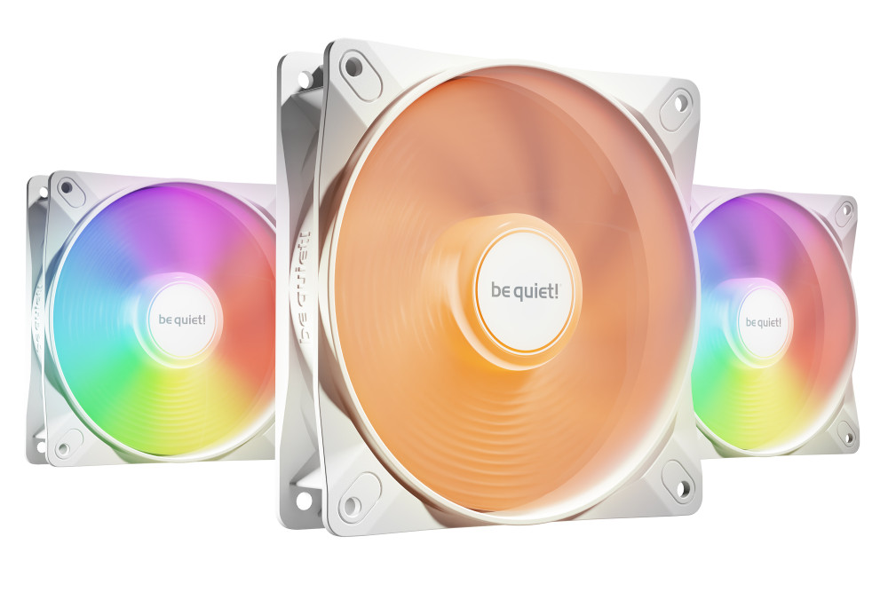 be quiet! Light Wings LX 120mm PWM high-speed ARGB 3-Pack White Fans (BL125)