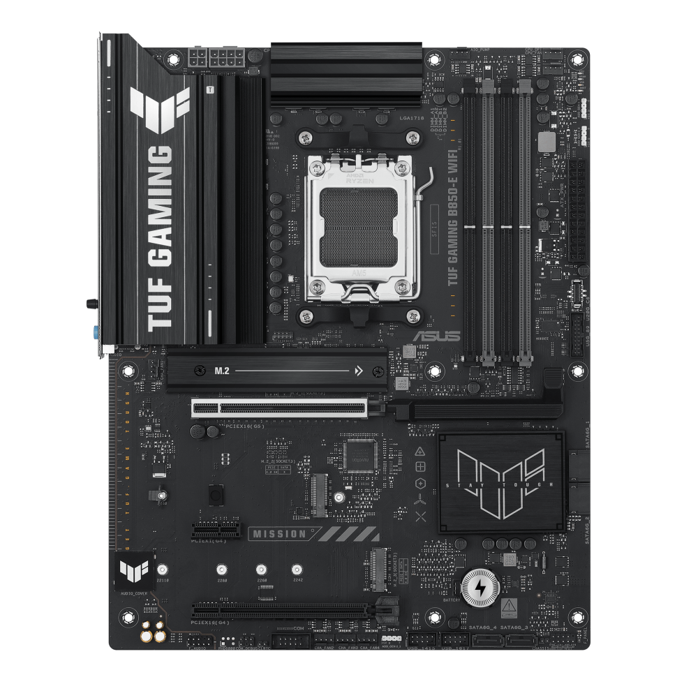 ASUS TUF Gaming B850-E WiFi AM5 ATX AMD B850 4xDIMM DDR5 3xM.2 USB 10Gbps 2.5Gb LAN Wi-Fi 6E+BT Motherboard