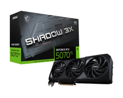 MSI GeForce RTX 5070 Ti 16G SHADOW 3X OC GDDR7 PCIe 5.0 1xHDMI/3xDP Carte Vidéo (G507T-16S3C)