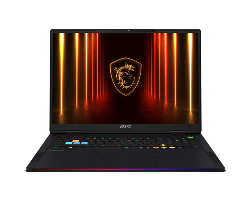 MSI Raider 18 HX AI A2XWIG-085CA Core Black 18" UHD+ 3840x2400 MiniLED 120Hz Intel Core Ultra 9-285HX 64GB RAM 2TB+2TB SSD NVIDIA GeForce RTX 5080 Laptop 16GB Graphics Win11 Home 1YW English RGB Keyboard Notebook