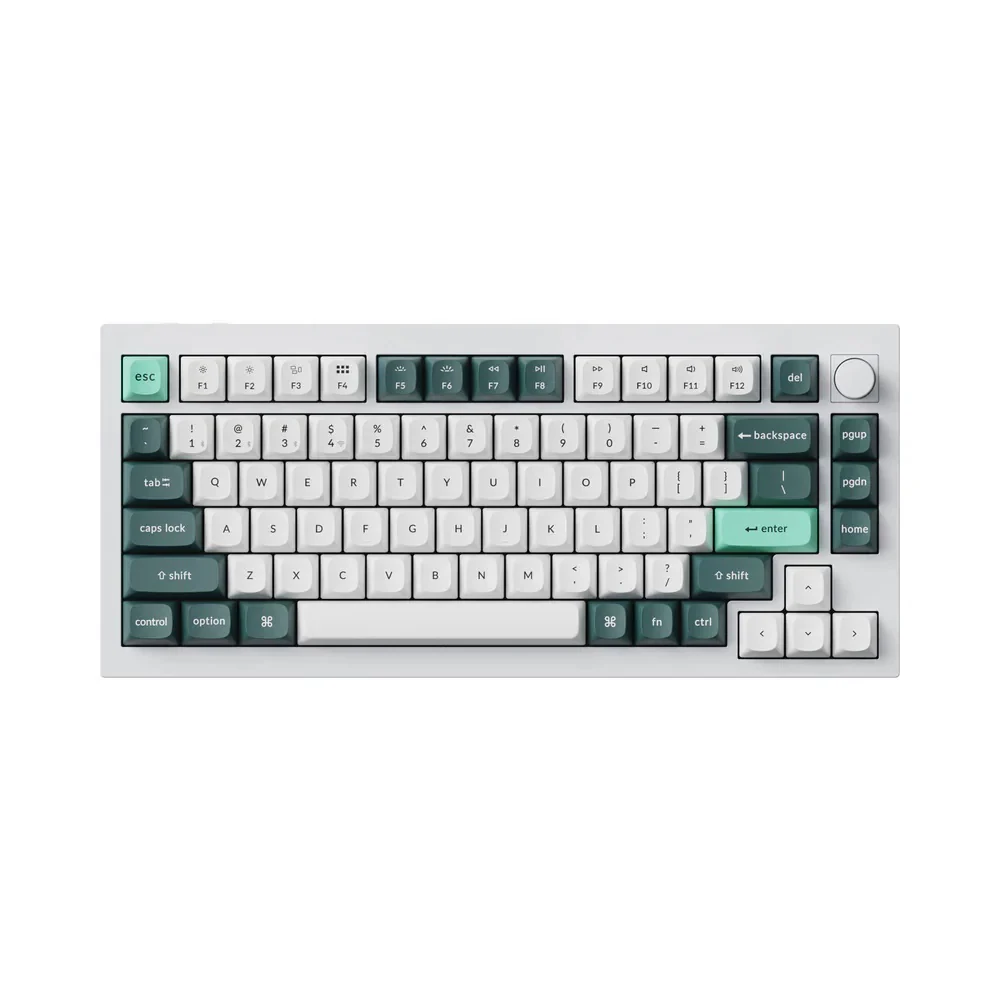Keychron Q1 HE (75%) Shell White Hall Effect Wired and Wireless Mechanical Keyboard (Q1H-P1)