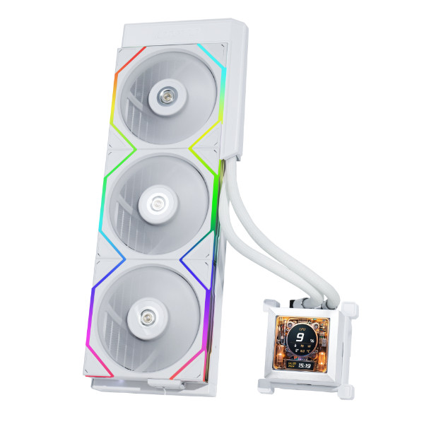Lian Li HydroShift LCD 360TL White 360mm AIO Liquid CPU Cooler (HSLCD36TW)