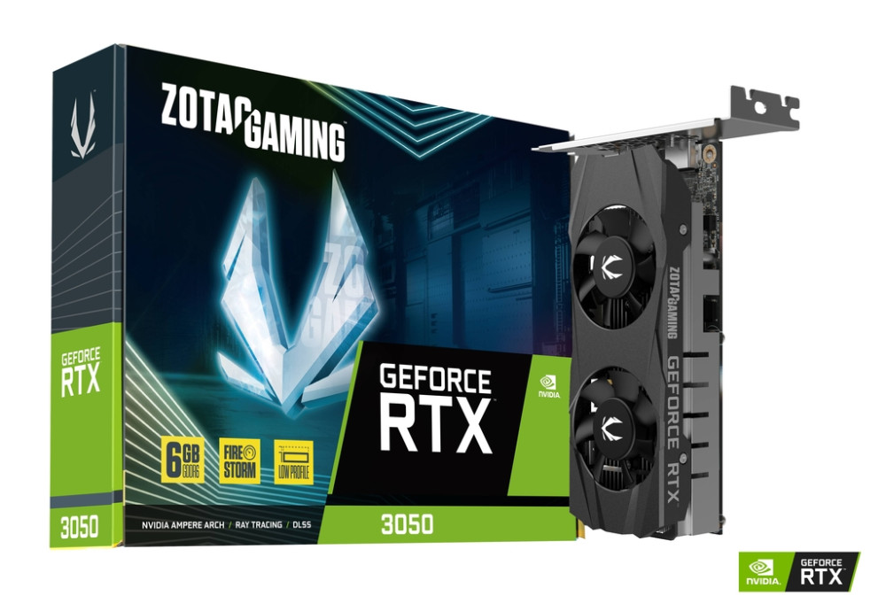 ZOTAC GAMING GeForce RTX 3050 6GB GDDR6 LP GDDR6 PCIe 4.0 1xHDMI/1xDP Video Card (ZT-A30510L-10L)