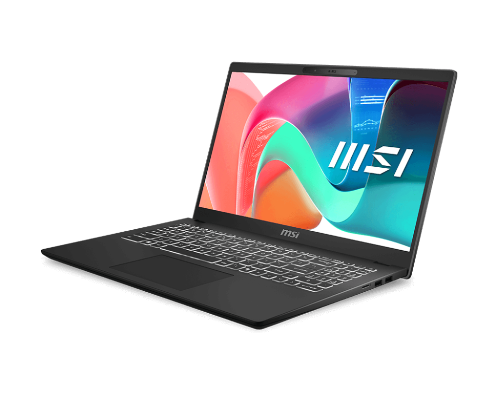 MSI Modern 15 H C2RMTG-410CA Classic Black 15.6" FHD 1920x1080 60Hz IPS TouchScreen Intel Core 9 270H 32GB RAM 1TB SSD Intel Iris Graphics Win11 Home 1YW Backlit English Keyboard Notebook
