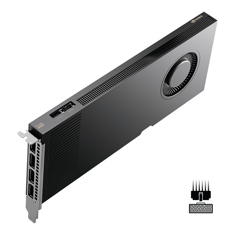 PNY NVIDIA RTX PRO 4000 Blackwell 24GB GDDR7 ECC PCIe 5.0 x16 4xDP Video Card (VCNRTXPRO4000B-PB)