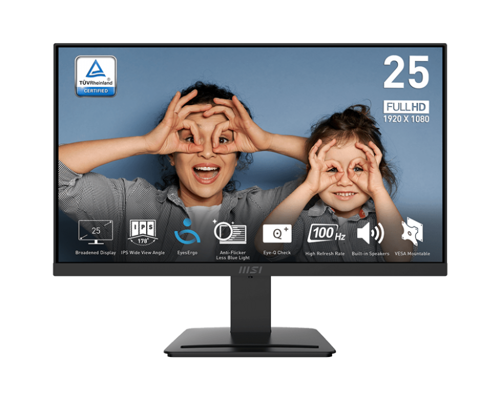 MSI PRO MP253 25" FHD 1920x1080 IPS 100Hz VGA,HDMI,DP Monitor (PROMP253)