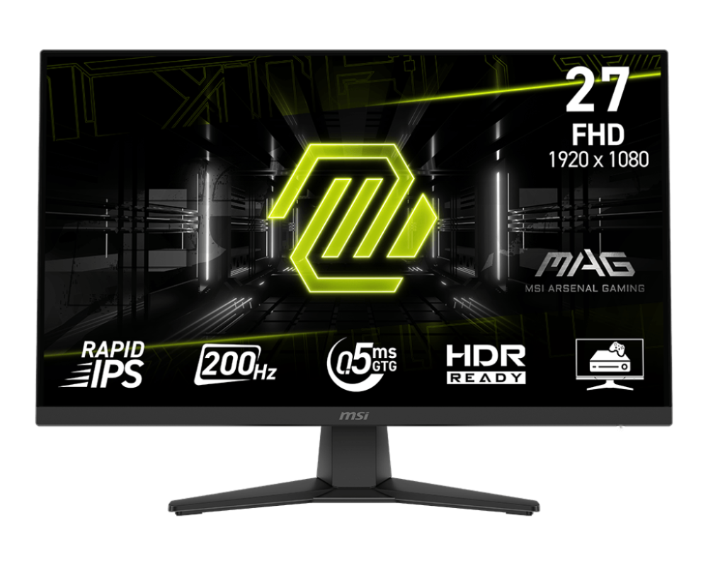 MSI MAG 272F 27" FHD 1920x1080 Rapid IPS 200Hz HDR Ready FreeSync Premium, HDMI,DP Gaming Monitor (MAG272F)