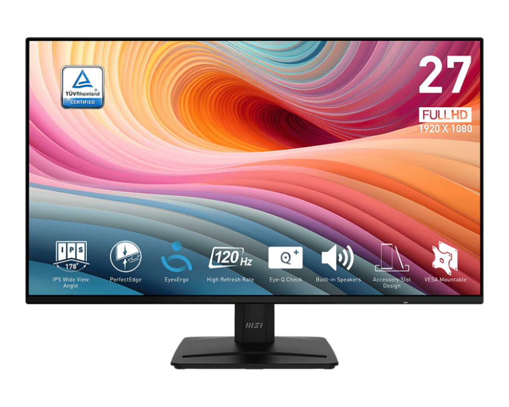 MSI PRO MP275W E2 27" FHD 1920x1080 IPS 120Hz VGA,HDMI,DP White Monitor (PROMP275WE2)