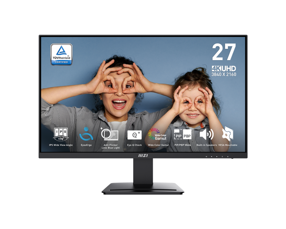MSI PRO MP273U 27" UHD 4K 3840x2160 IPS 60Hz HDR Ready HDMI,DP Monitor (PROMP273U)