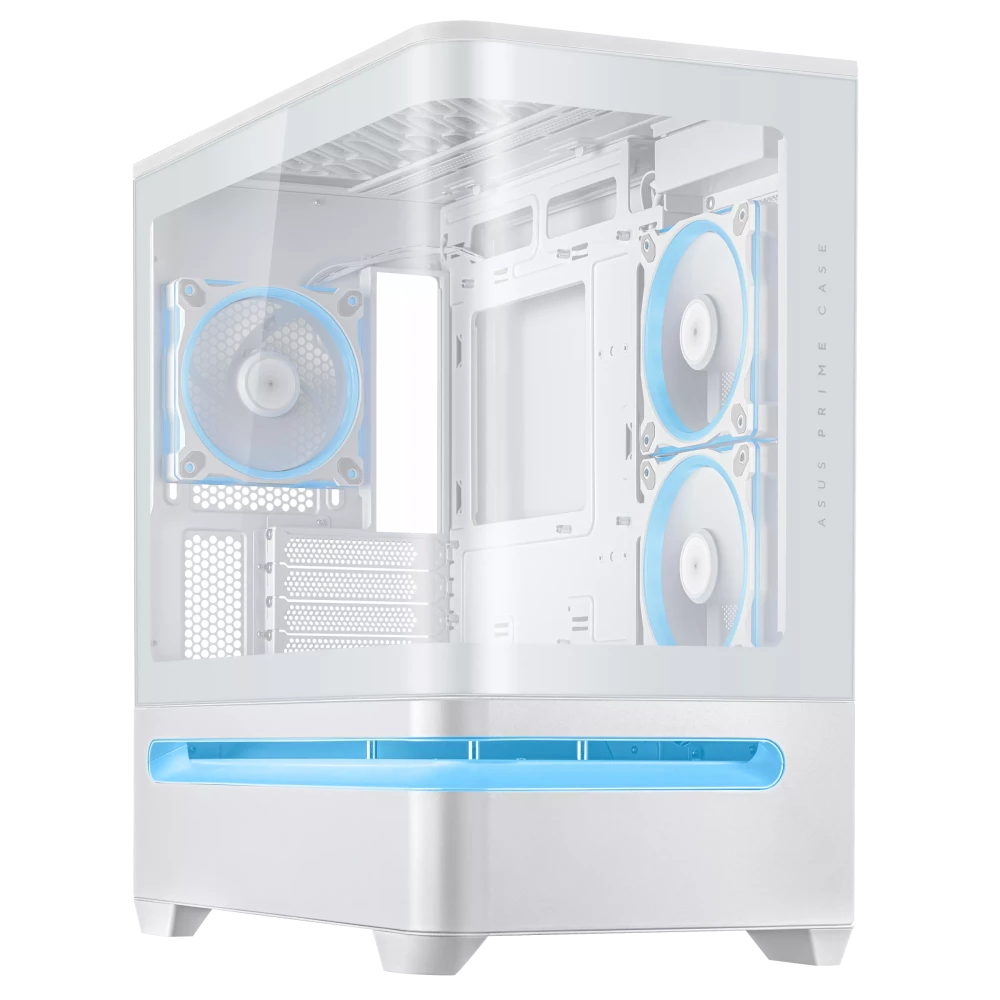 ASUS Prime AP202 ARGB White TG Micro-ATX Small Tower Case (PRIME AP202 TG ARGB WHITE)
