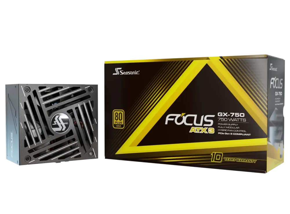 Seasonic FOCUS V4 GX-750 750W 80 PLUS Gold ATX 3.1 PCIe 5.1 Fully Modular Power Supply (SRP-FGX751-A5A32SF)