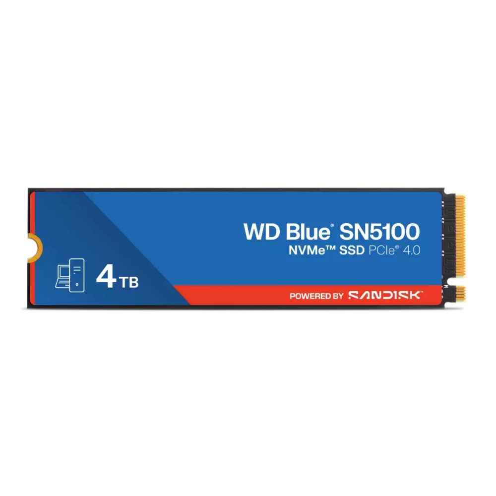 WD Blue SN5100 4TB NVMe PCIe Gen 4.0 x4 80mm M.2 SSD (WDS400T5B0E-00CPE0)