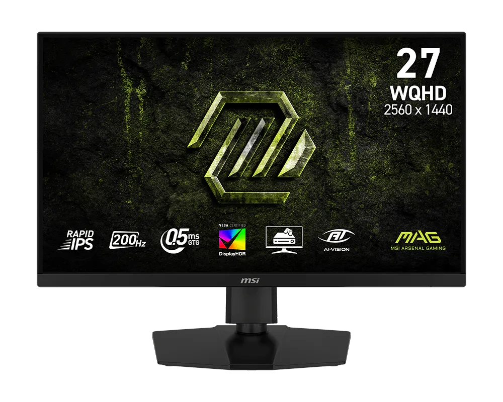 MSI MAG 274QPF E20 27" QHD 2560x1440 200Hz HDR FreeSync Premium, Pivot, Height, HDMI,DP,USB-C Gaming Monitor