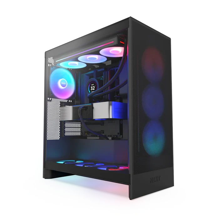 NZXT H7 Flow RGB Black ATX Mid-Tower Case (CM-H72FB-R1)