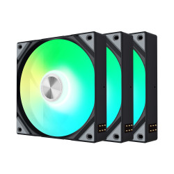 TRYX ROTA SL ARGB Reverse 120 Noir 120mm Lot de Trois Ventilateurs de Boitier (F-R120R-AM3M-G0K)