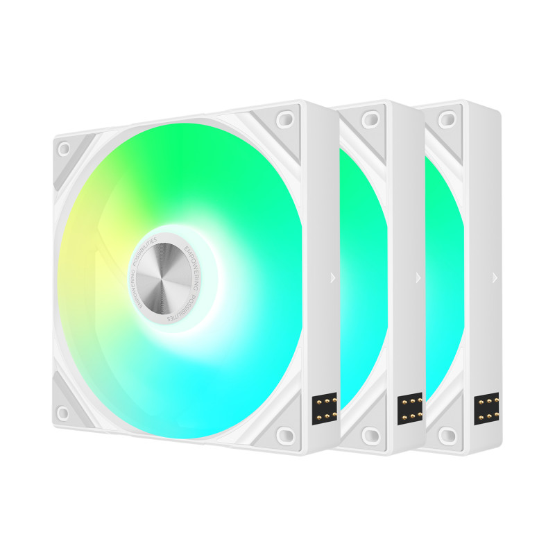 TRYX ROTA SL ARGB Reverse 120 White 120mm Triple Pack Case Fans (F-R120R-AM3M-G0W)