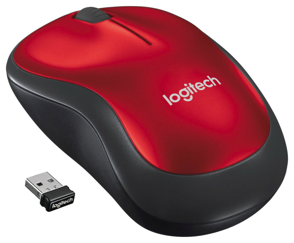 Logitech Wireless Mouse M185 Red (910-003635)