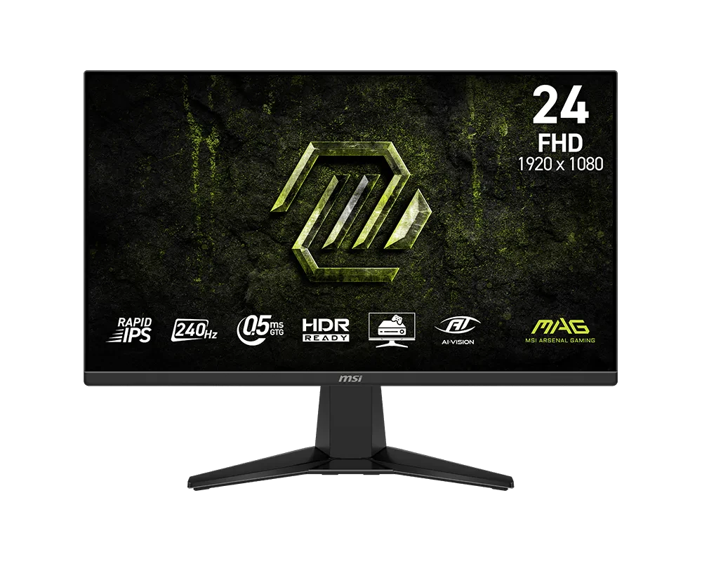 MSI MAG 245F X24 24" FHD 1920x1080 Rapid IPS 240Hz HDR Ready FreeSync Premium, HDMI,DP Gaming Monitor (MAG245FX24)