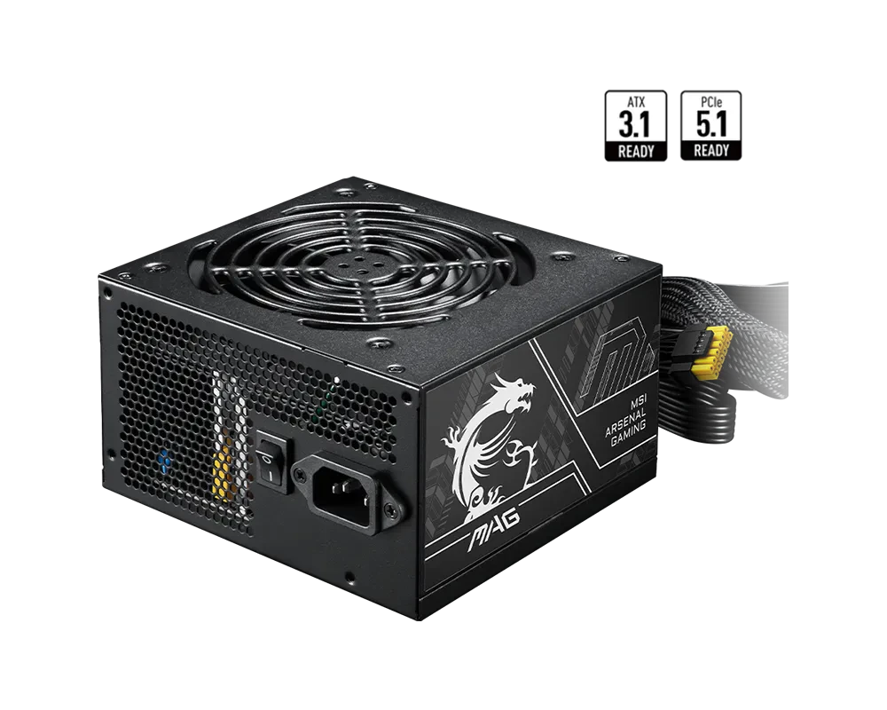 MSI MAG A750BN PCIE5 II 750W 80 PLUS Bronze ATX 3.1 PCIe 5.1 Power Supply (MAGA750BNPCIE5III)