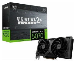 MSI GeForce RTX 5070 12G VENTUS 2X OC BLACK GDDR7 PCIe 5.0 1xHDMI/3xDP Carte Vidéo (G5070-12V2CB)