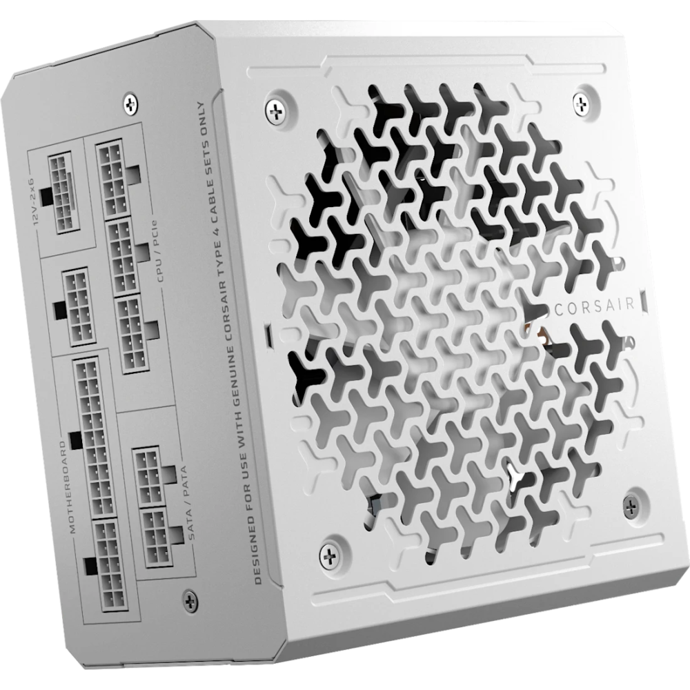 Corsair RMe Series RM1000e White 1000W Cybenetics Gold ATX 3.1 PCIe 5.1 Fully Modular Power Supply (CP-9020294-NA)
