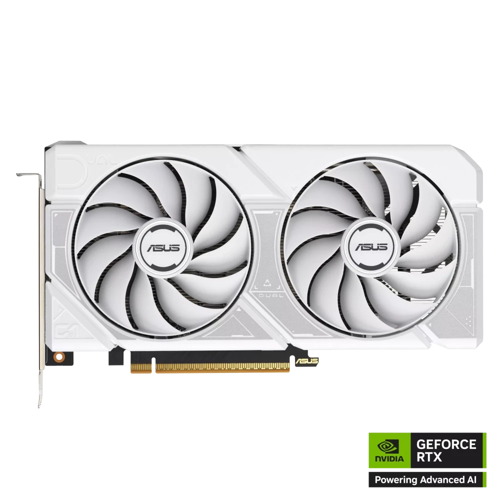 ASUS Dual GeForce RTX 5060 White OC Edition 8GB GDDR7 PCIe 5.0 1xHDMI/3xDP Video Card (DUAL-RTX5060-O8G-WHITE)