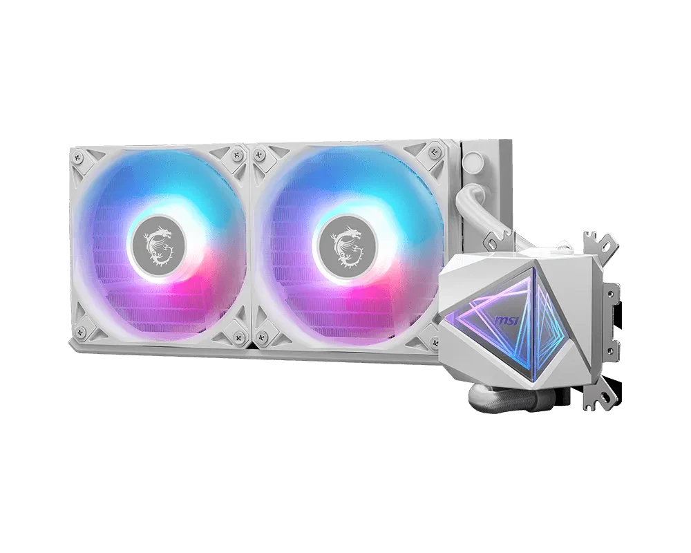 MSI MAG CoreLiquid I240 White ARGB 240mm AIO Liquid CPU Cooler (CLI240WT)