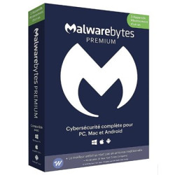 Malwarebytes Premium 3 PC/1 AN Bilingue