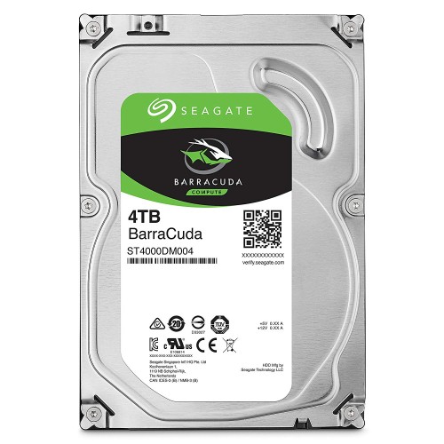 Seagate BarraCuda 3.5" 4TB 5400RPM 256MB Cache SATA 6Gb/s HDD Hard Drive (ST4000DM004)