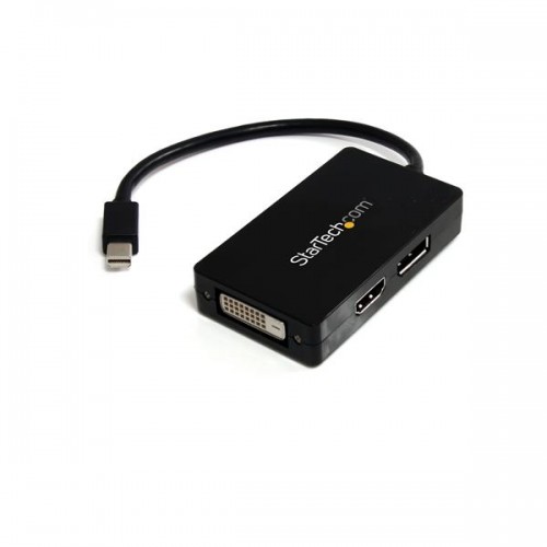 StarTech.com Travel A/V adapter: 3-in-1 Mini DisplayPort to DisplayPort DVI or HDMI converter (MDP2DPDVHD)
