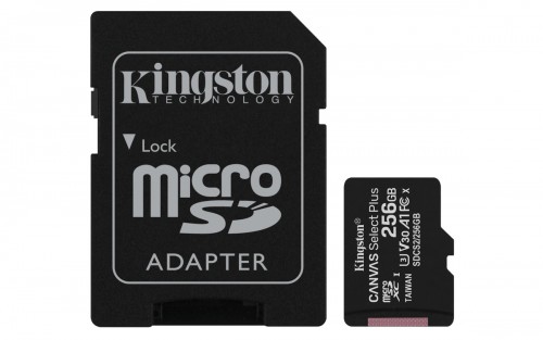 Kingston Canvas Select Plus 256GB Class 10 microSD Card (SDCS2/256GBCR)