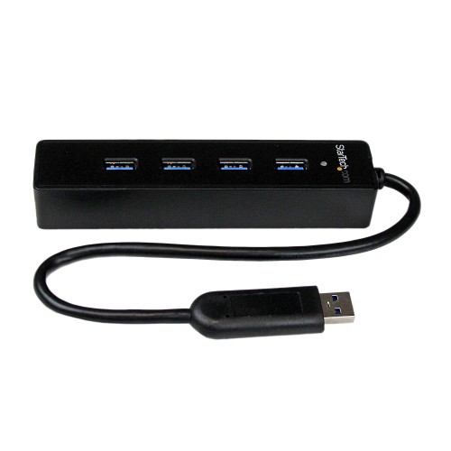 StarTech.com 4 Port Portable SuperSpeed USB 3.0 Hub with Built-in Cable (ST4300PBU3)