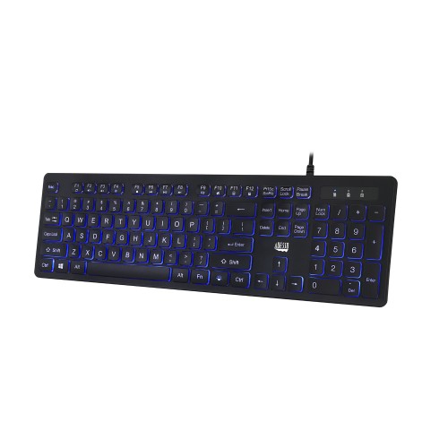 Adesso AKB-139EB Large Print Illuminated Desktop Keyboard