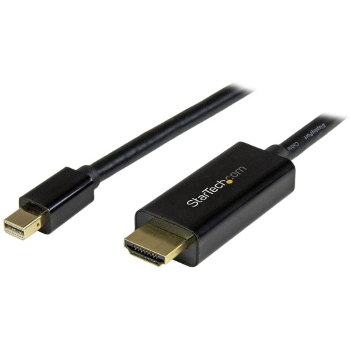 StarTech.com Mini DisplayPort to HDMI Converter Cable - 6 ft (2m) - 4K (MDP2HDMM2MB)