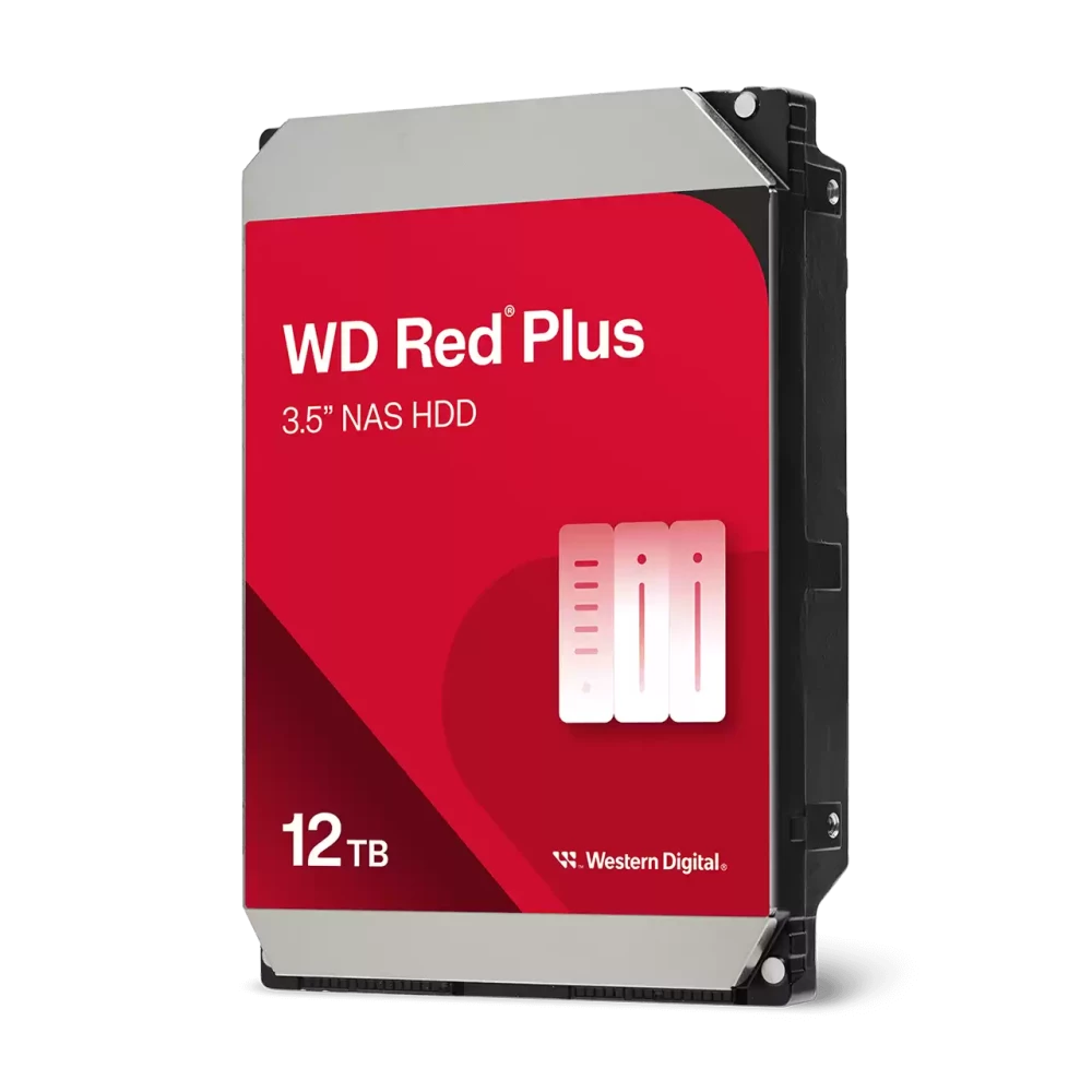 WD Red Plus 12TB 7200RPM 512MB Cache SATA 6Gb/s 3.5 NAS HDD Hard Drive (WD120EFGX)