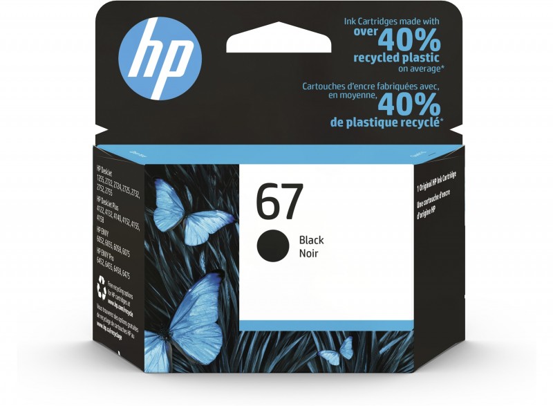 HP 67 Black Original Ink Cartridge (3YM56AN#140)