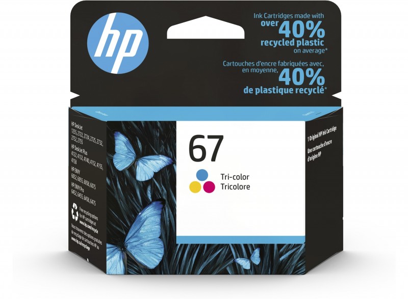 HP 67 Tri-Colour Original Ink Cartridge (3YM55AN#140)