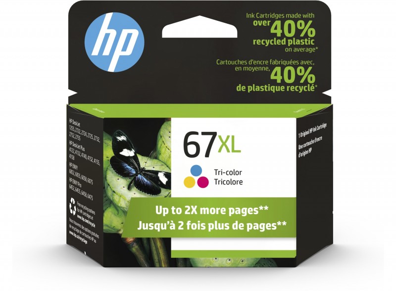 HP 67XL Tri-Colour Original Ink Cartridge (3YM58AN#140)