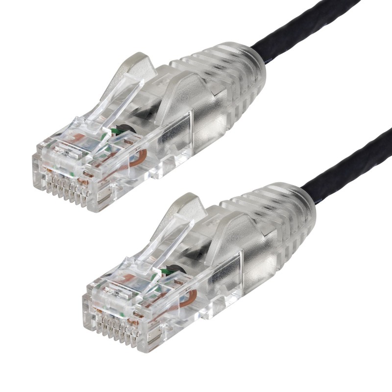 StarTech.com 3 ft. CAT6 Ethernet Cable - Slim - Snagless RJ45 Connectors - Black (N6PAT3BKS)