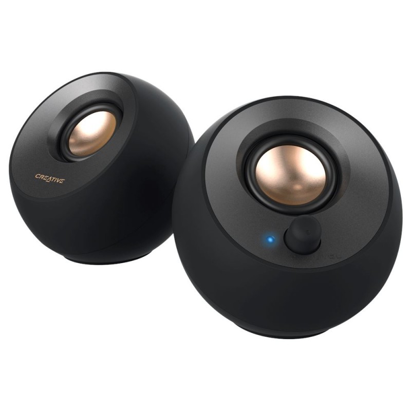 Creative Pebble V2 Minimalistic 2.0 USB Powered Desktop Speakers with USB-C Connectivity (51MF1695AA000)