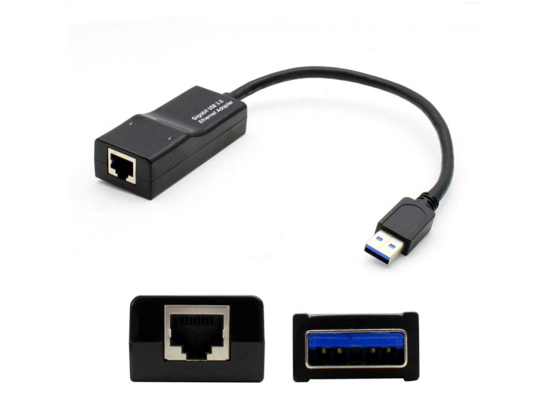 AddOn Lenovo 4X90E51405 Compatible USB 3.0 (A) Male to RJ-45 Female Black Adapter (4X90E51405-AO)